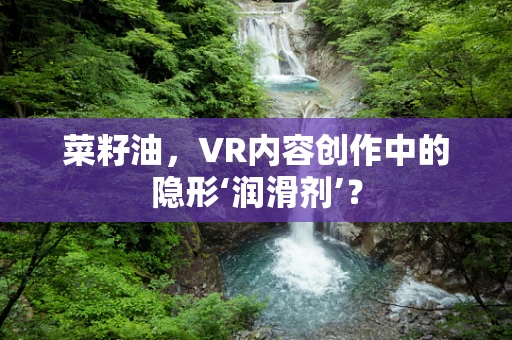 菜籽油，VR内容创作中的隐形‘润滑剂’？