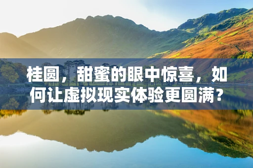 桂圆，甜蜜的眼中惊喜，如何让虚拟现实体验更圆满？