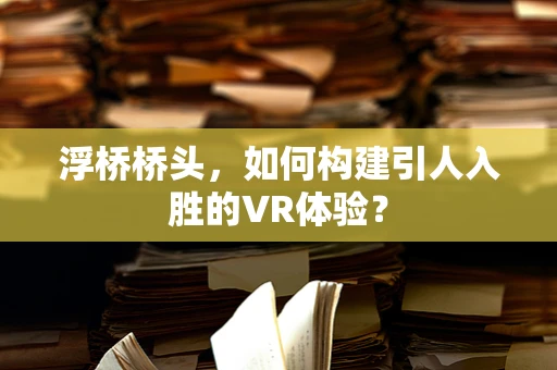 浮桥桥头，如何构建引人入胜的VR体验？