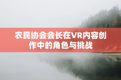农民协会会长在VR内容创作中的角色与挑战