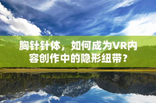 胸针针体，如何成为VR内容创作中的隐形纽带？