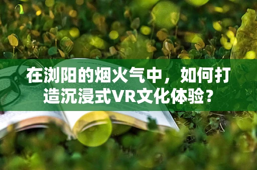 在浏阳的烟火气中，如何打造沉浸式VR文化体验？