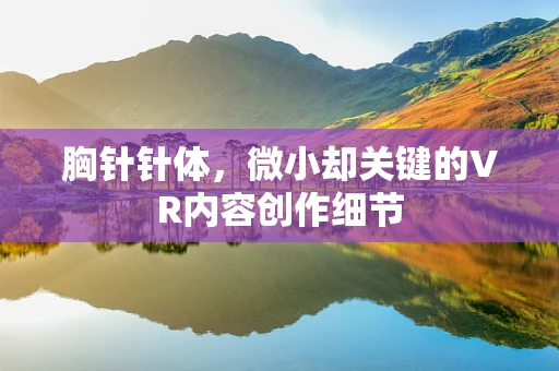 胸针针体，微小却关键的VR内容创作细节