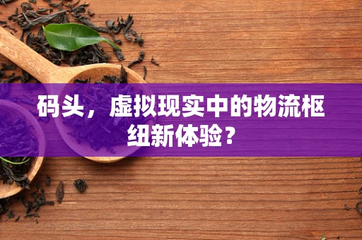 码头，虚拟现实中的物流枢纽新体验？