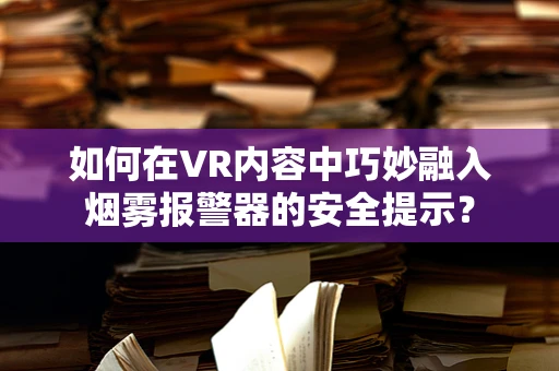 如何在VR内容中巧妙融入烟雾报警器的安全提示？