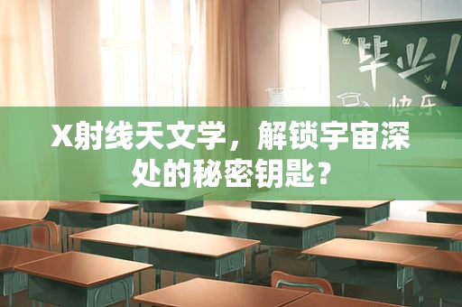 X射线天文学，解锁宇宙深处的秘密钥匙？