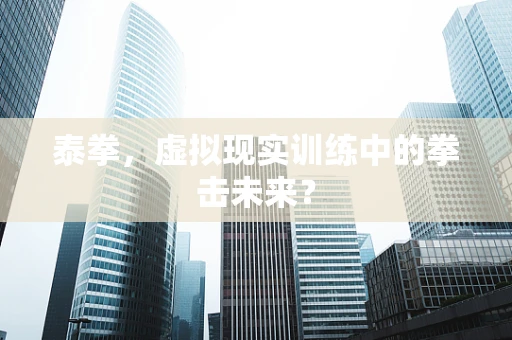 泰拳，虚拟现实训练中的拳击未来？