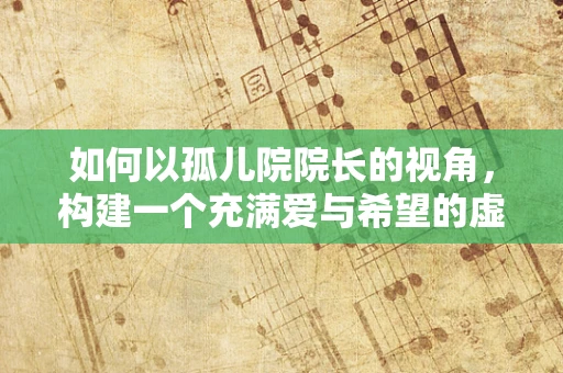 如何以孤儿院院长的视角，构建一个充满爱与希望的虚拟世界？