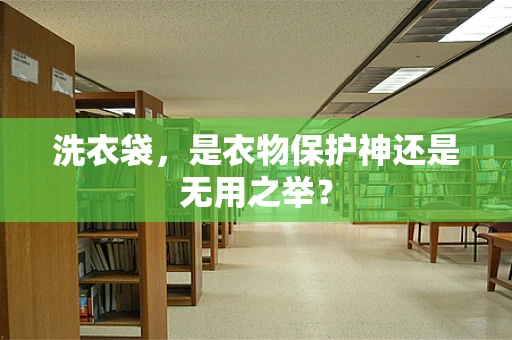 洗衣袋，是衣物保护神还是无用之举？
