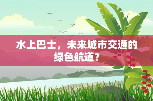 水上巴士，未来城市交通的绿色航道？