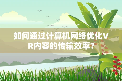如何通过计算机网络优化VR内容的传输效率？