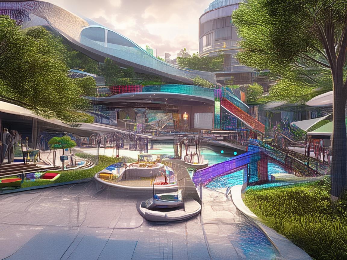 在虚拟休闲广场中，我们如何创造一个既真实又吸引人的社交空间？